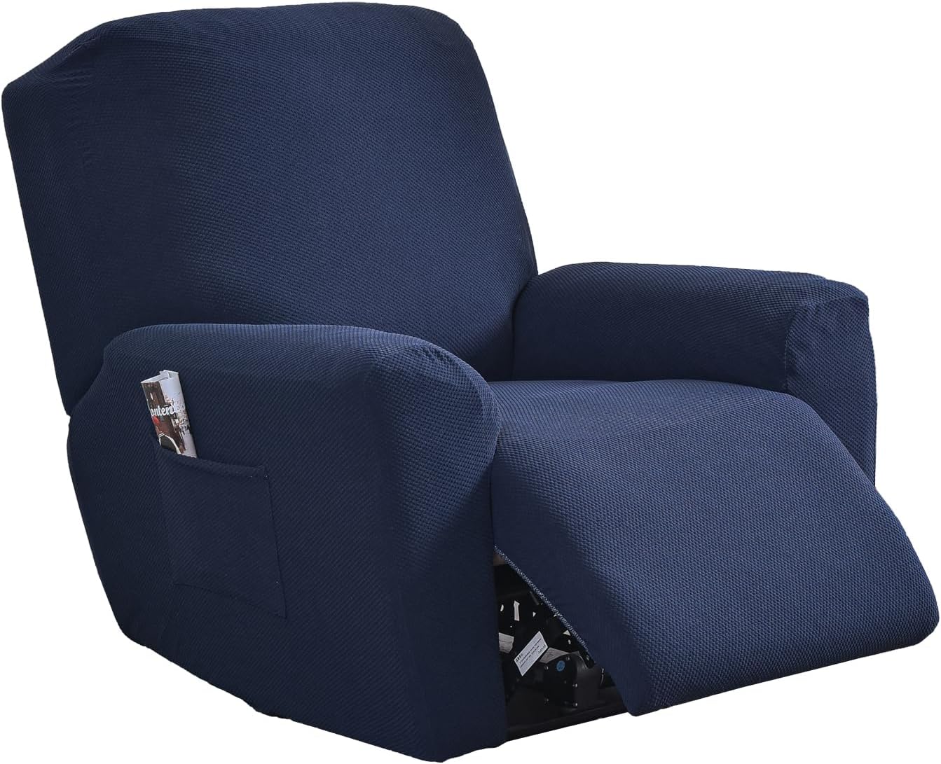 Newest Recliner Slipcovers 4-Pieces 1Seat Stretch Printed Sofa Cover Lazyboy Recliner Covers Recliner Couch Covers Recliner Chair Cover Leather Recliner Chair Cover for Rocking Recliner (Colour#19)
