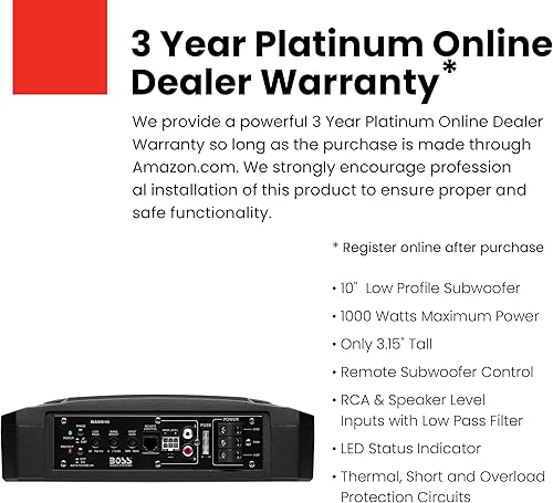 Miniatura 7 de BOSS Audio Systems BASS8K - Kit de cableado de amplificador y subwoofer para automóvil de 8 pulgadas, 800 vatios de potencia máxima, debajo del