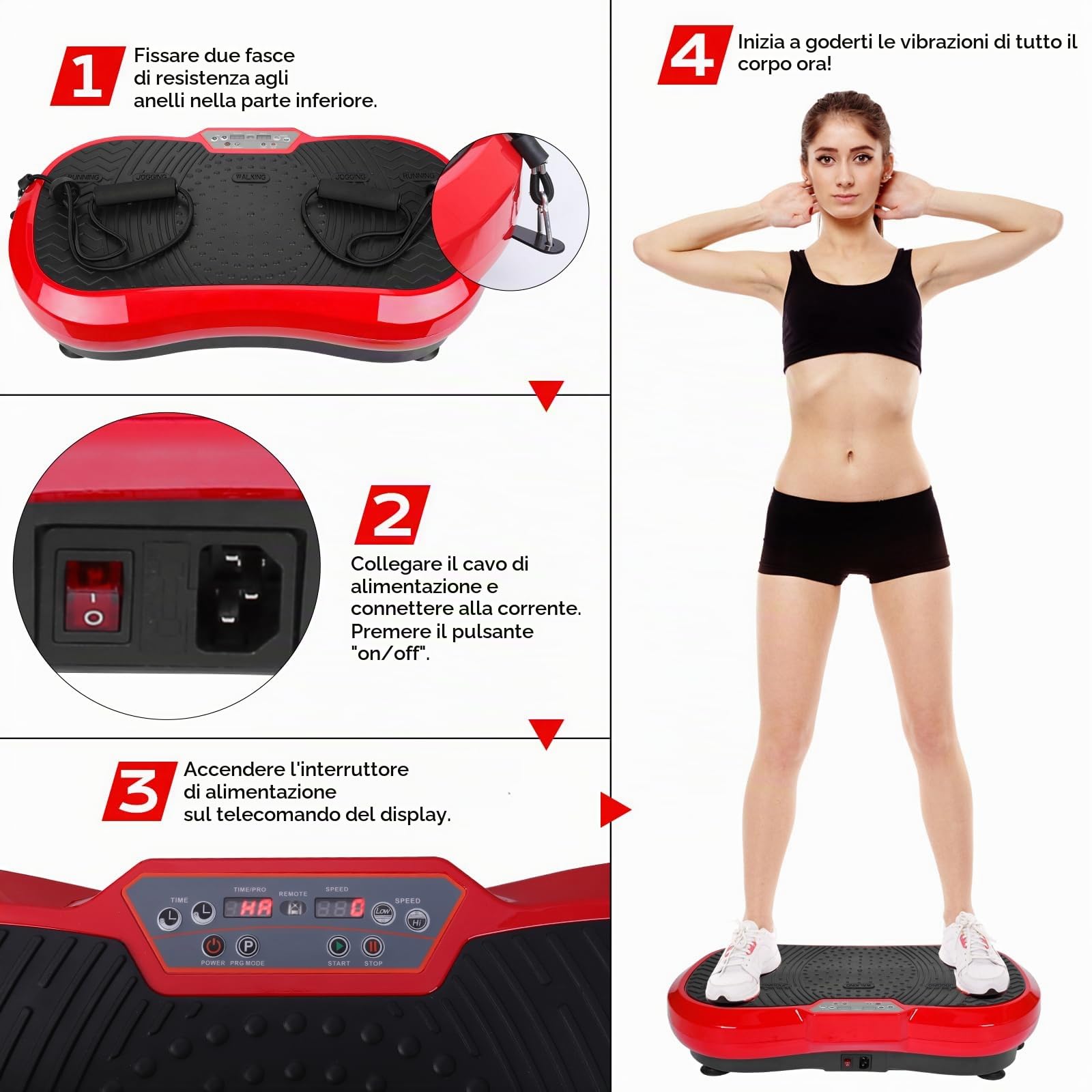 LIFERUN Pedana Vibrante,120 Livelli di Intensità,10 Programmi di Allenamento,Motore Silenzioso,Dispositivo Fitness Domestico,Allenamento Completo del Corpo,Massaggiatore con Telecomando,180 kg