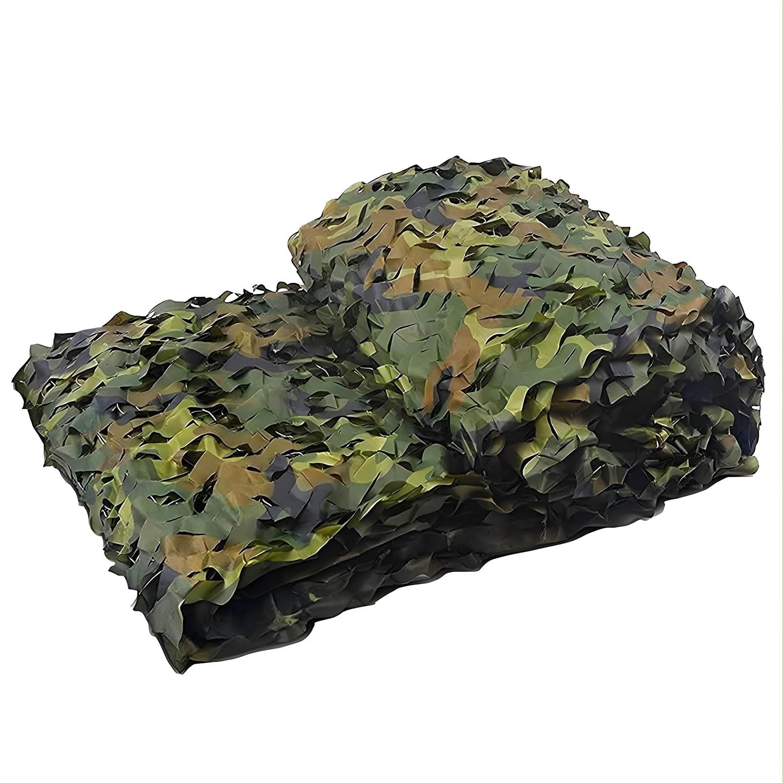 Tarnnetz, 2 x 3 m, 3 x 3 m, 3 x 5 m, 4 x 6 m, strapazierfähiges 210D-Oxford-Gewebe, Tarnabdeckung, für Outdoor, Militär, Jagd, Schießen und Camping, UV-Schutz & (6 x 11 m)