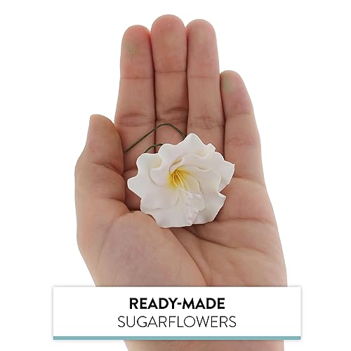 Miniatura 10 de Global Sugar Art Azalea - Flores de pastel de azúcar de 1.75 pulgadas, color rosa claro con alambre y estambre, 10 unidades por el chef Alan