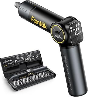 Fanttik S1 APEX Electric Screwdriver, Pivot Handle Screwdriver, Max 7N.m High Torque, 2 Speed Options, 1/4''Hex, Screen Interaction, Tech Tool for DIY Enthusiasts-Deluxe Edition