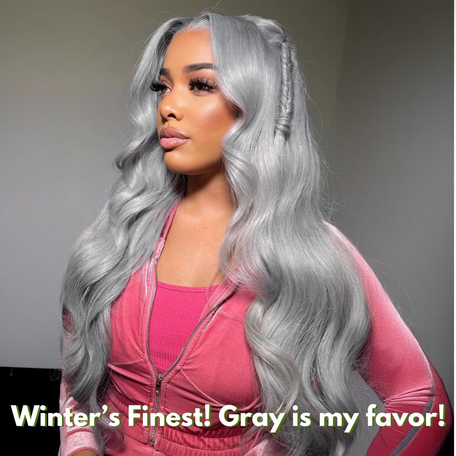 Silver Grey Body Wave Bundles Human Hair 24 Inch, Soft and Thick Short Single Bundle 100% Unprocessed 12A Remy Hair Lavender Gray Color Sew In Quick Weave Wavy
