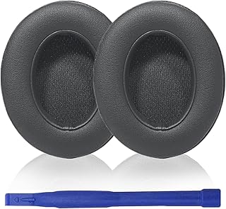 Aiivioll Replacement Ear Cushions Compatible with Beats by Dr.Dre Studio 2 Studio 3 (B0500, B0501) Wired & Wireless Over-Ear Headphones, Soft Protein Leather, Isolating Memory Foam (Titanium gray)