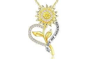 Personalized "You Are My Sunshine" Sunflower Necklace