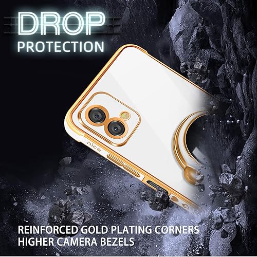 Miniatura 6 de Buleens Funda para Moto G Stylus 5G 2023 con soporte de astronauta para mujeres y niñas, bonita funda femenina con patrón de corazón del espacio