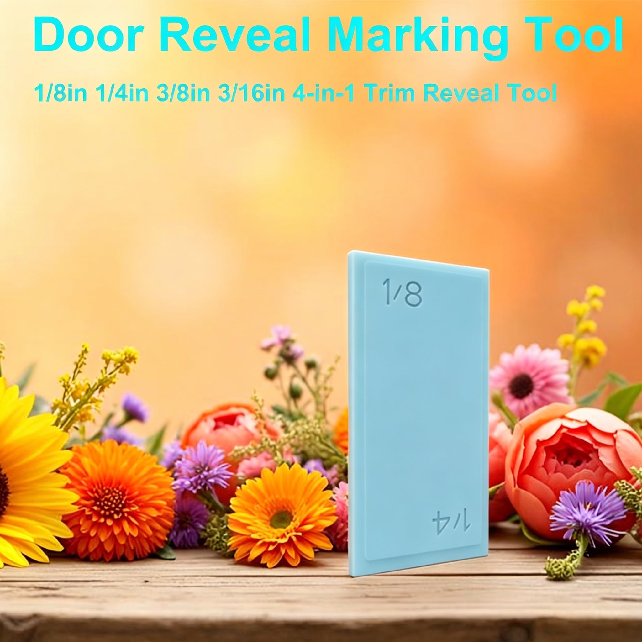 4-in-1 Trim Reveal Tool - 1/8", 3/16", 1/4", 3/8" Carpentry Tools for Marking Gauge Door Carpentry & Woodworking Accessories for Accurate Jamb Marking(LightBlue) — Amazon image 5
