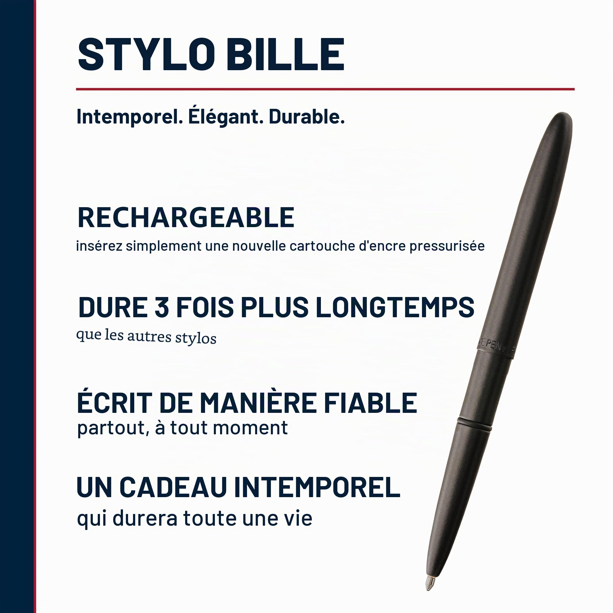 Fisher Space Pen Classic Noir Finition Matt Bullet
