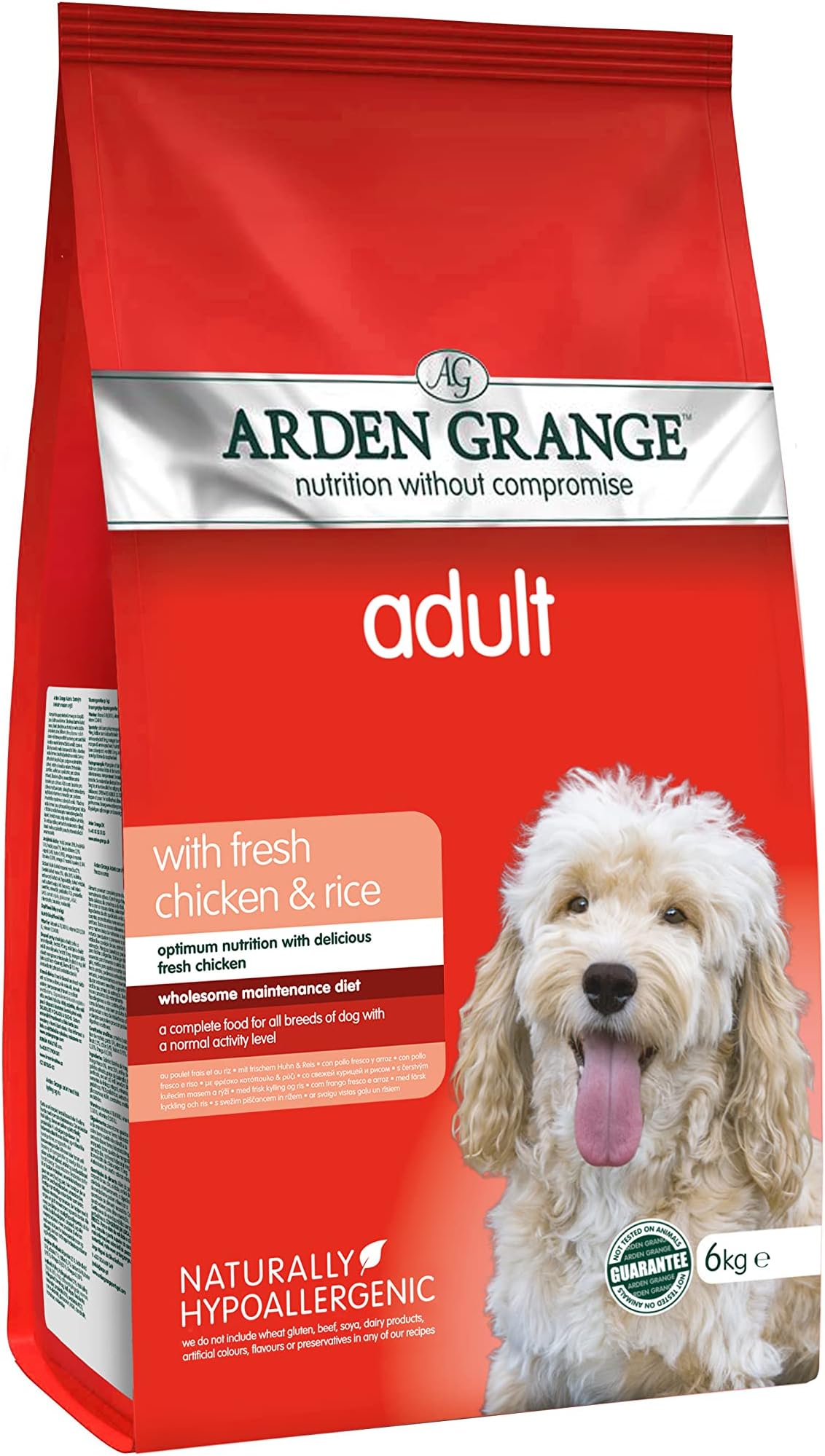 Arden Grange Adult Dry Dog Food Chicken and Rice, 12 kg (Pack of 1