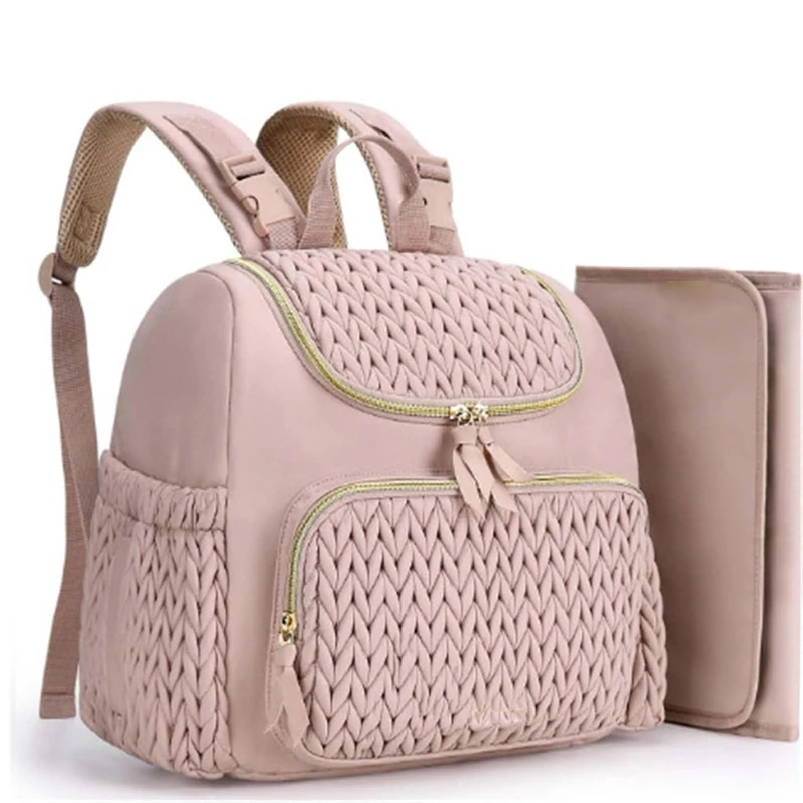 Sac a Langer Sac de maternité léger de Grande capacité, Sac de Voyage en Plein air for Enfants, Sacs Suspendus for Poussette, Sac à Dos de maternité à la Mode for Femmes(Pink)