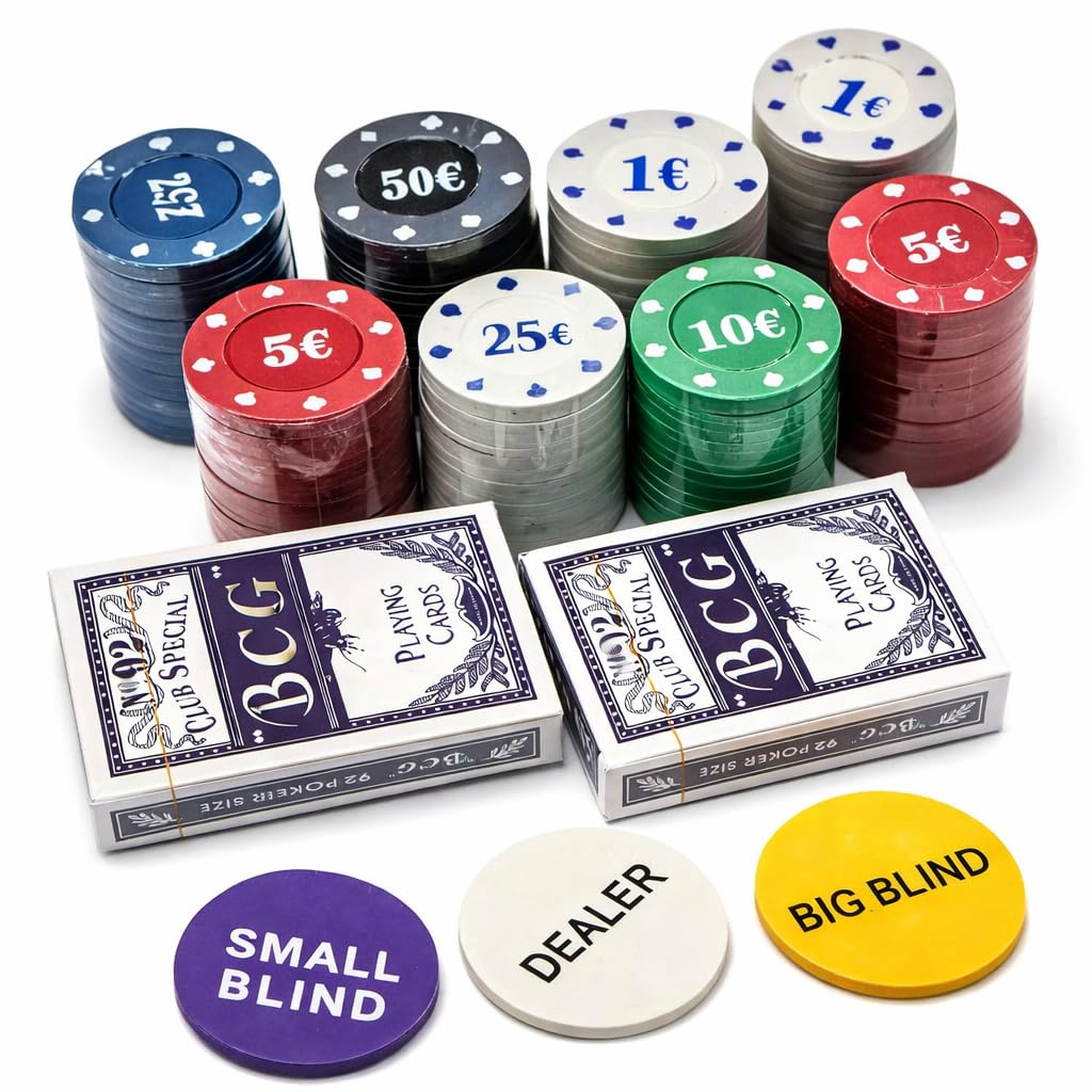 Luxe casino pokerkoffer pokerset 500 chips - Speelgoed
