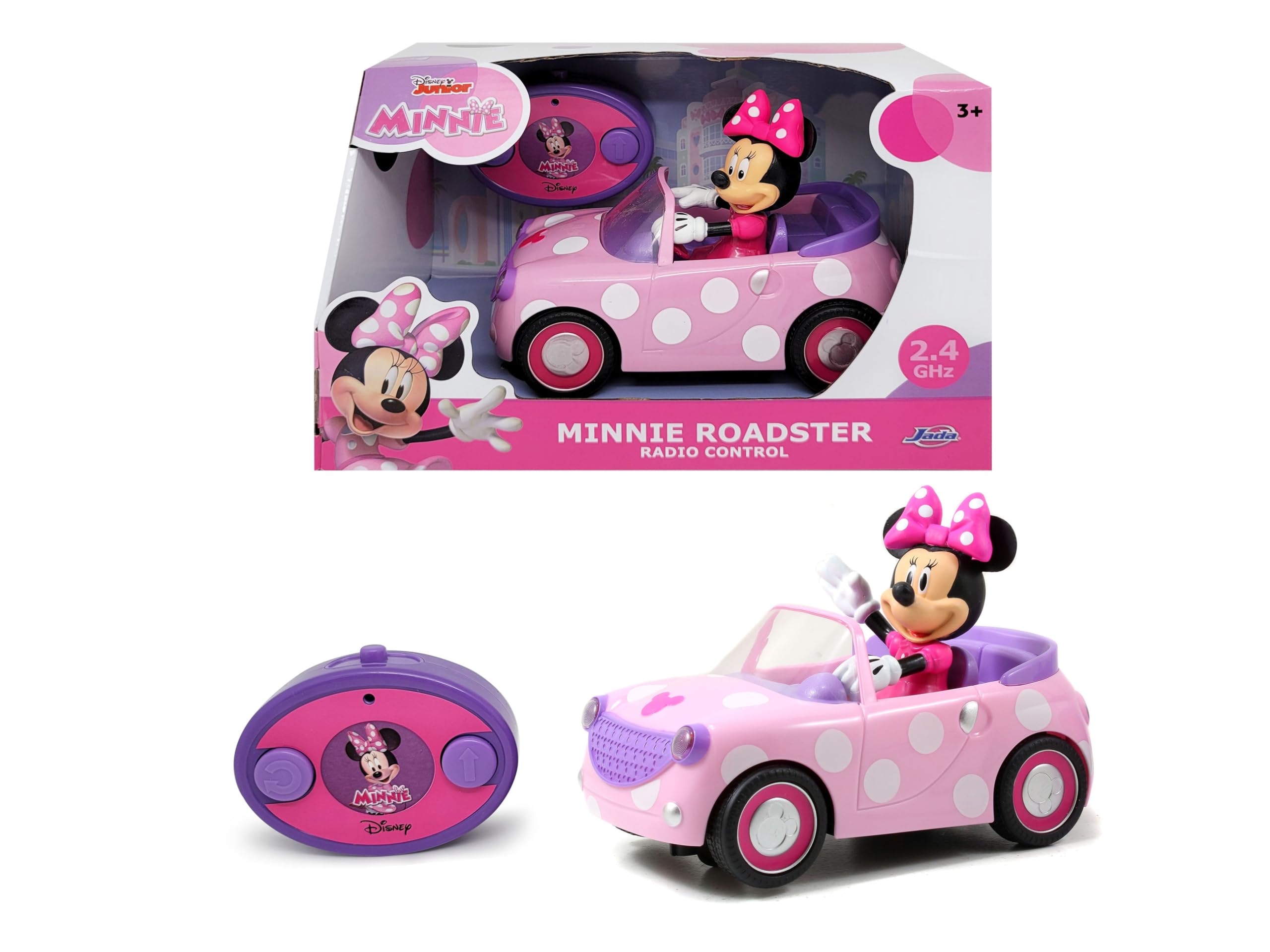 Jada - Disney Funko Minnie Roadster - do przodu i do tyłu - figurka w zestawie - 3-letnia licencja