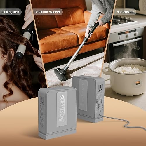 Miniatura 6 de BESTRANS Transformador elevador de 110 V a 220 V, convertidor resistente de 110 V a 220 V, transformador de potencia de 1000 W de alta potencia con