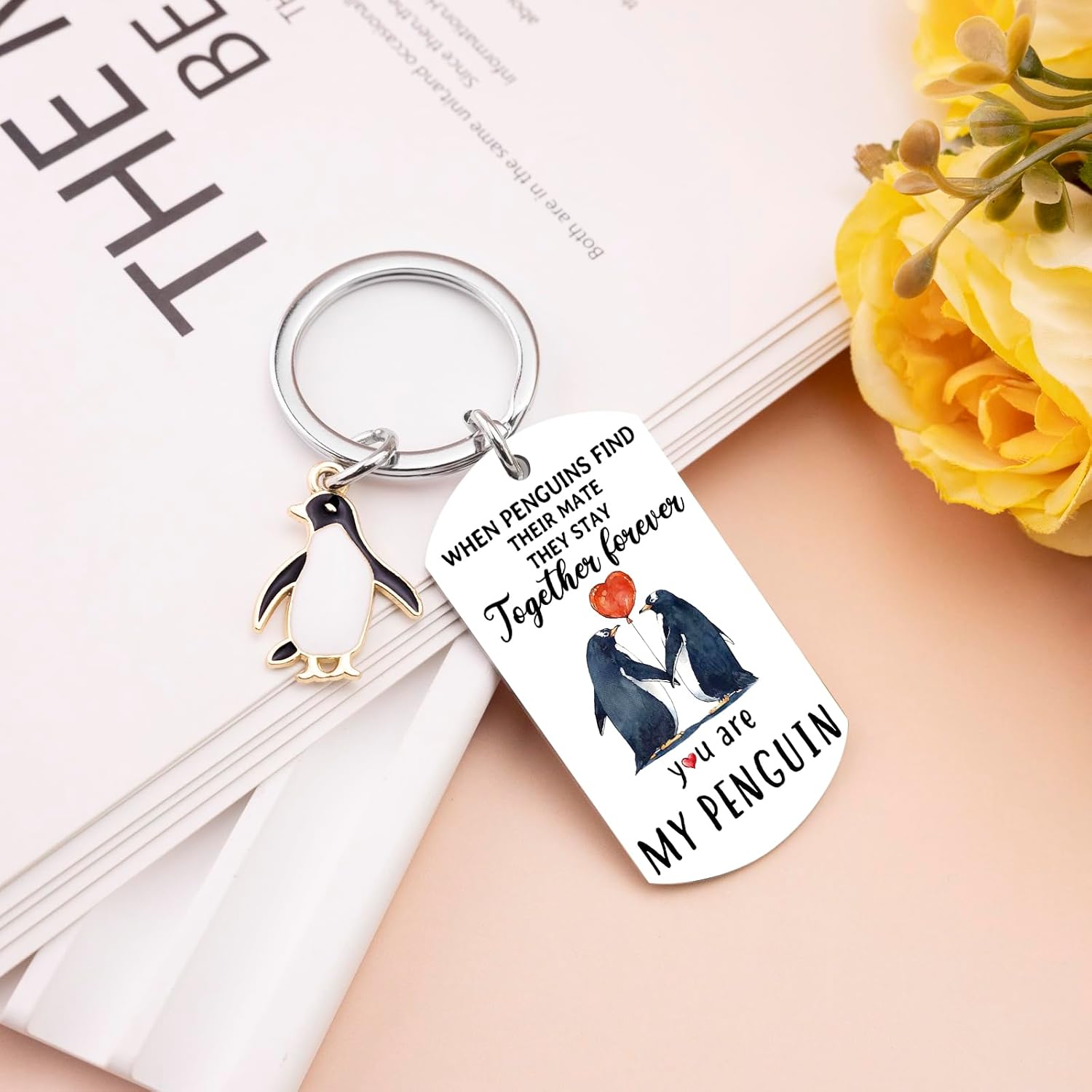 Penguin Keychain Penguin Gifts for Women Men Unique Birthday Mothers Day Gifts for Wife Girlfriend You Are My Penguin Christmas Valentines Gift Pudgy Penguins Keychain