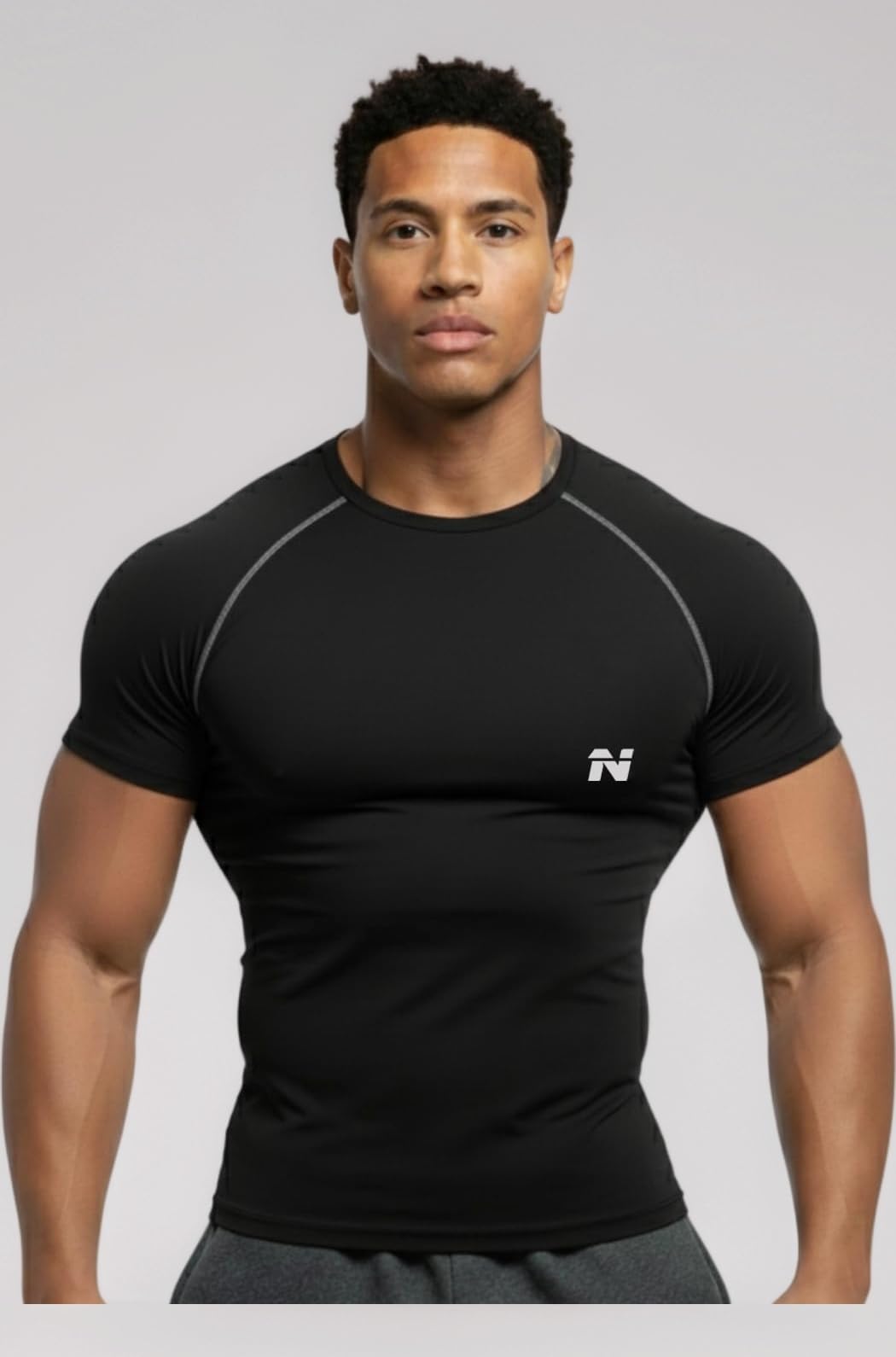 Half Sleeve Compression T-Shirt - Men's Athletic & Sports Tights for Fitness