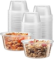 Vista 9 de {1 onza, 200 tazas} Vasos de plástico transparente para porciones sin tapas, pequeños recipientes para control de porciones, chupitos de gelatina
