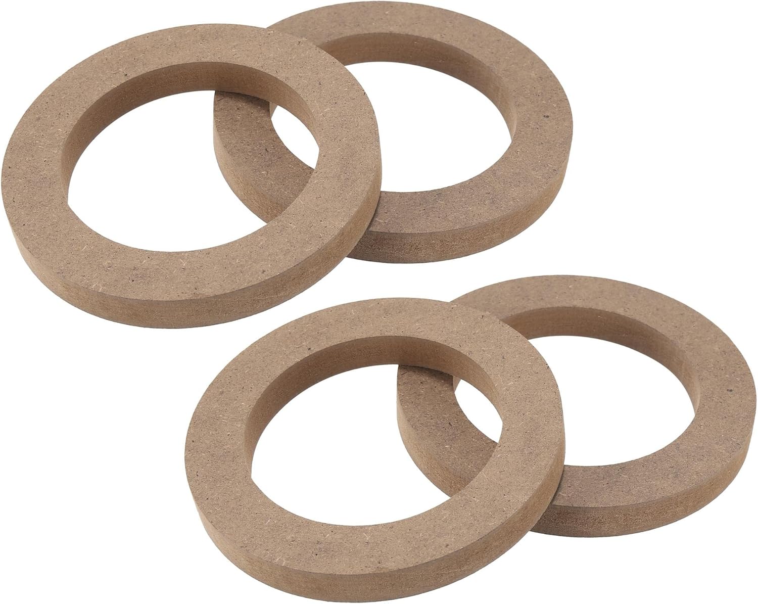 X AUTOHAUX 4 Pcs 4" Universal Wooden Car Speaker Subwoofer