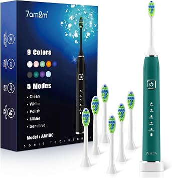 7AM2M Rechargeable Sonic Electric Toothbrush AM100 Pack