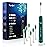 7AM2M Sonic Electric Toothbrush with 6 Brush Heads for Adults&Kids, One Charge for 120 Days, Wireless Fast Charge, 5 Modes, 40000VPM Powered Toothbrush, 2 Minutes Built in Smart Timer - Peacock Green