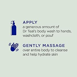 Dr Teal\'s Body Wash with Pure Epsom Salt, Relax & Relief with Eucalyptus & Spearmint, 24 fl oz (Pack of 2)