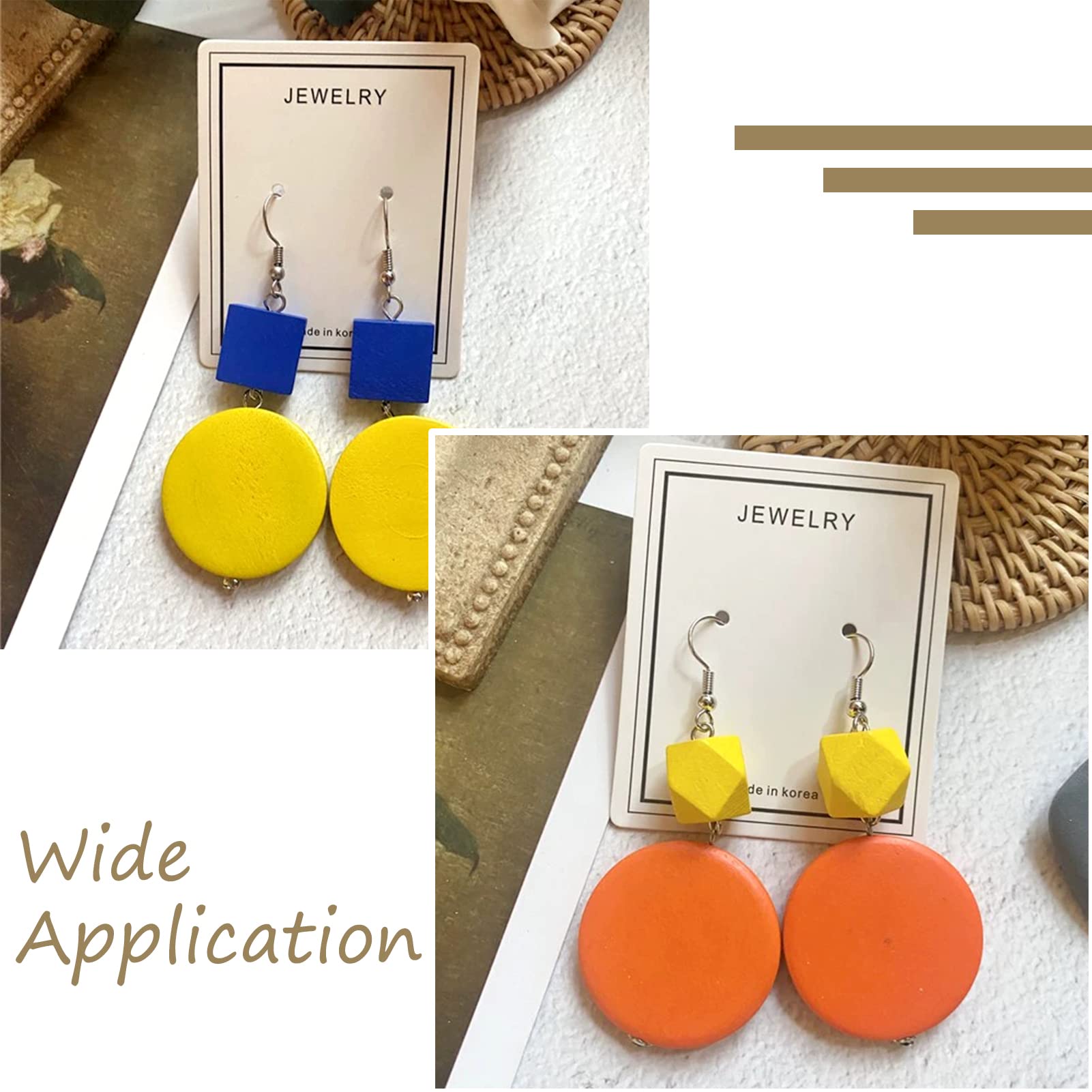 Pandahall 50 Pièces Naturel Non Fini Plat Rond Bois Pièce De