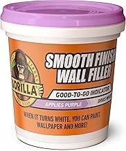Gorilla Smooth Finish Wall Filler, 473ml – Applies Purple & Dries White | Repairs Small and Large Holes in Walls & Ceiling, Smooth Finish, Won’t Shrink or Crack, Fills any Depth| Indoor & Outdoor Use