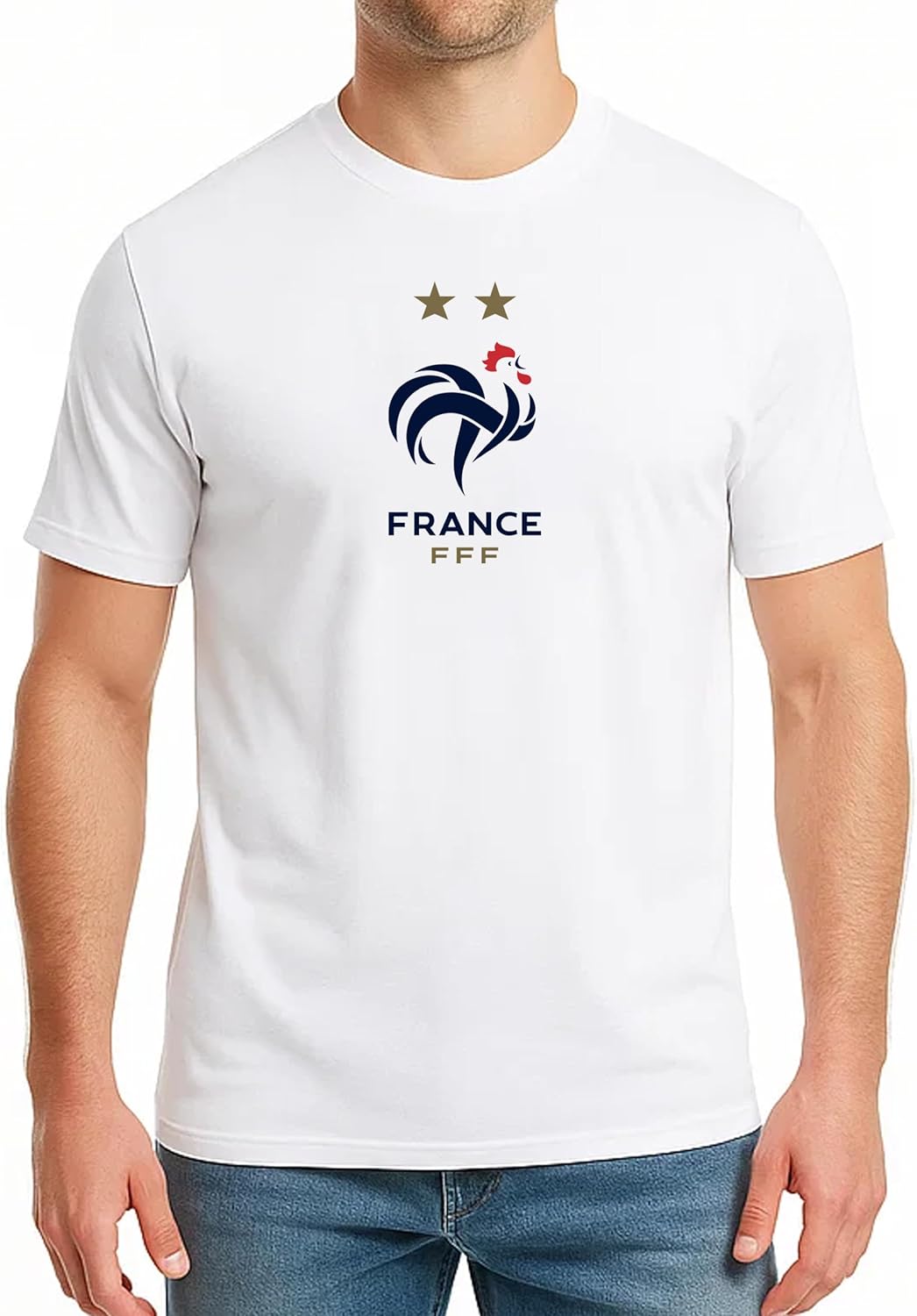 Icon Sports Officially Licensed France Football Federation Soccer Cotton T-Shirt - Unisex Adult
