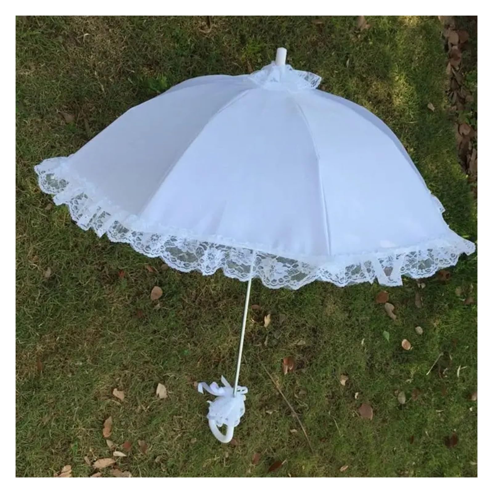 Koronkowa parasolka, Hollow Lace Parasol na śluby ślubne rekwizyty do zdjęć białe