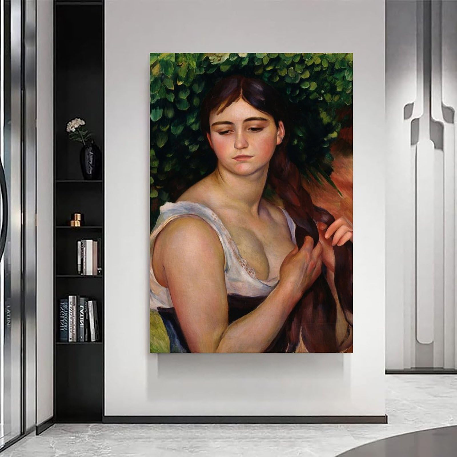 generisch The Braid by Pierre-Auguste Renoirs Impresiones en Lienzo Modernas, Cuadros Decorativos Para Habitación de Niños o Niñas, Murales Para Sala De Estar Y Pinturas Con Motivos Festivales 24x36