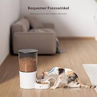 IMIPAW Automata Macska Etetőgép Programozható Időzítővel, 1-6 Étkezés Naponta, Macskák és Kutyák Számára, Fehér 5L 6