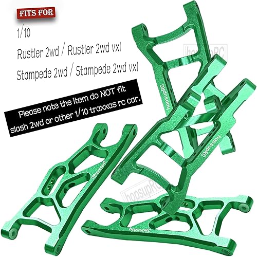 Miniatura 2 de Suspensión delantera trasera A brazos parte mejorada para 110 Rustler VXL 2wdStampede VXL 2wd, suspensión delantera trasera de aluminio de aleación