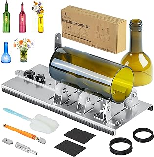 Glass Bottle Cutter, Upgrade Bottle Cutter & Glass Cutter Kit for Bottle...