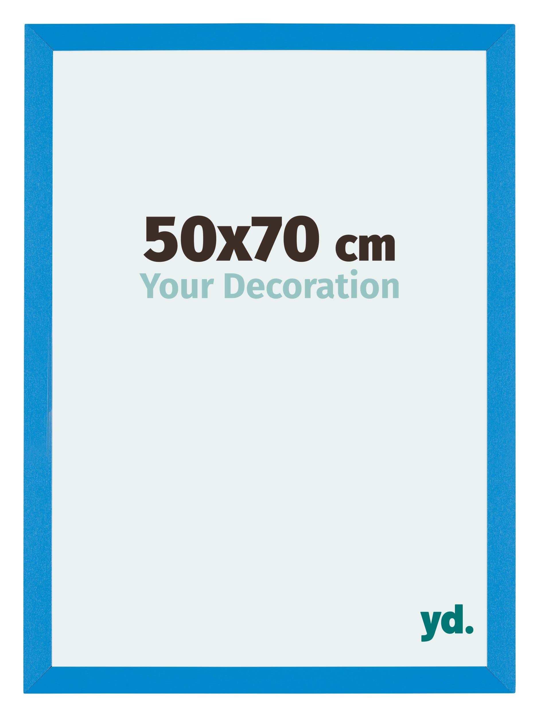 Your Decoration - Picture Frame 50x70 cm - Bright Blue - Decorative Wall Frame in MDF with Antireflection - Frame 50x70 - Mura