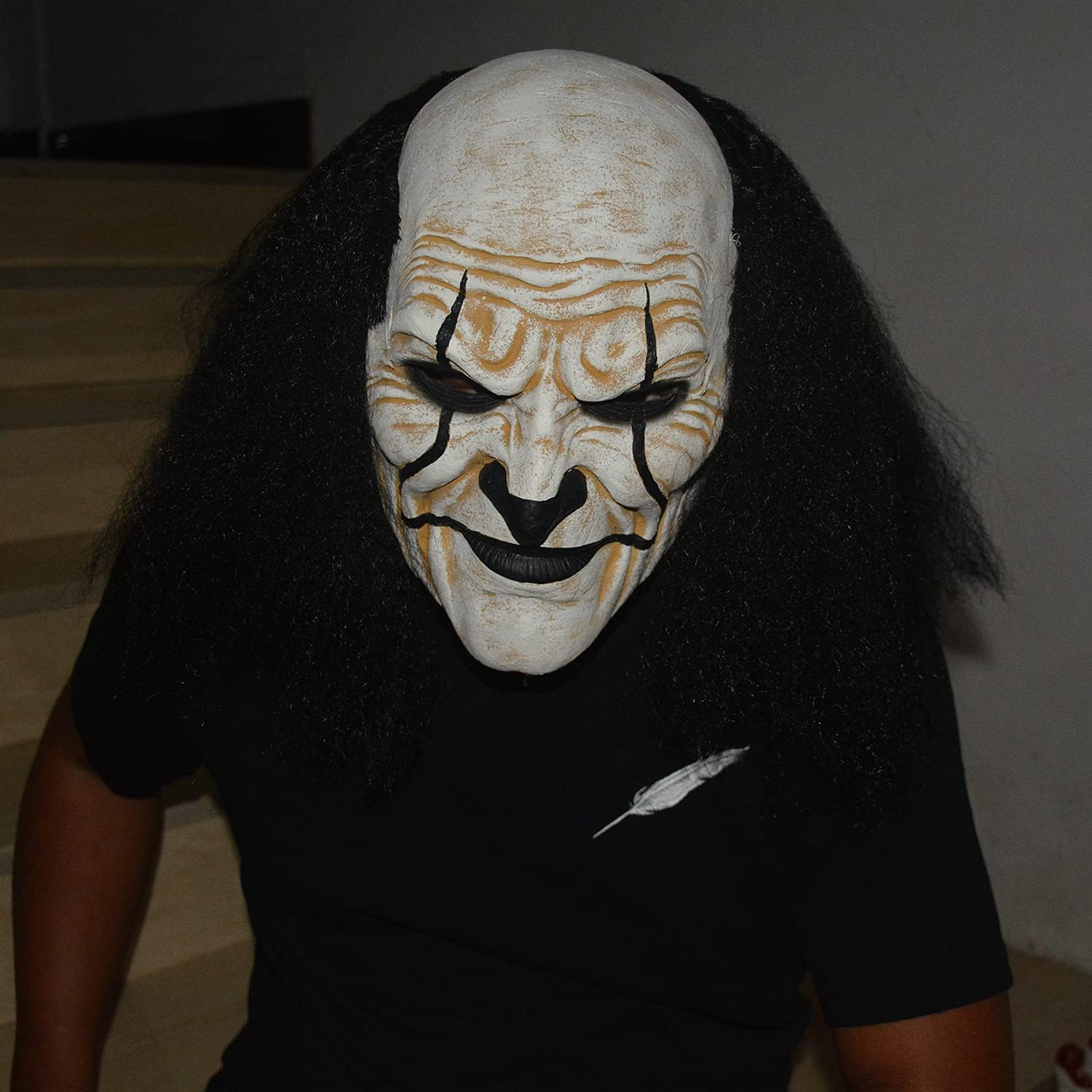 Tree Stump Halloween Mask for Men Cosplay Scary Clown Masks for Adults (Black) - Image 5