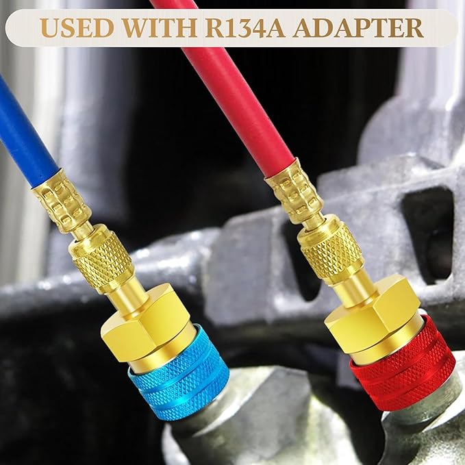 Kit de 28 Piezas de Adaptadores R134a con Válvulas y Removedor miniatura 6