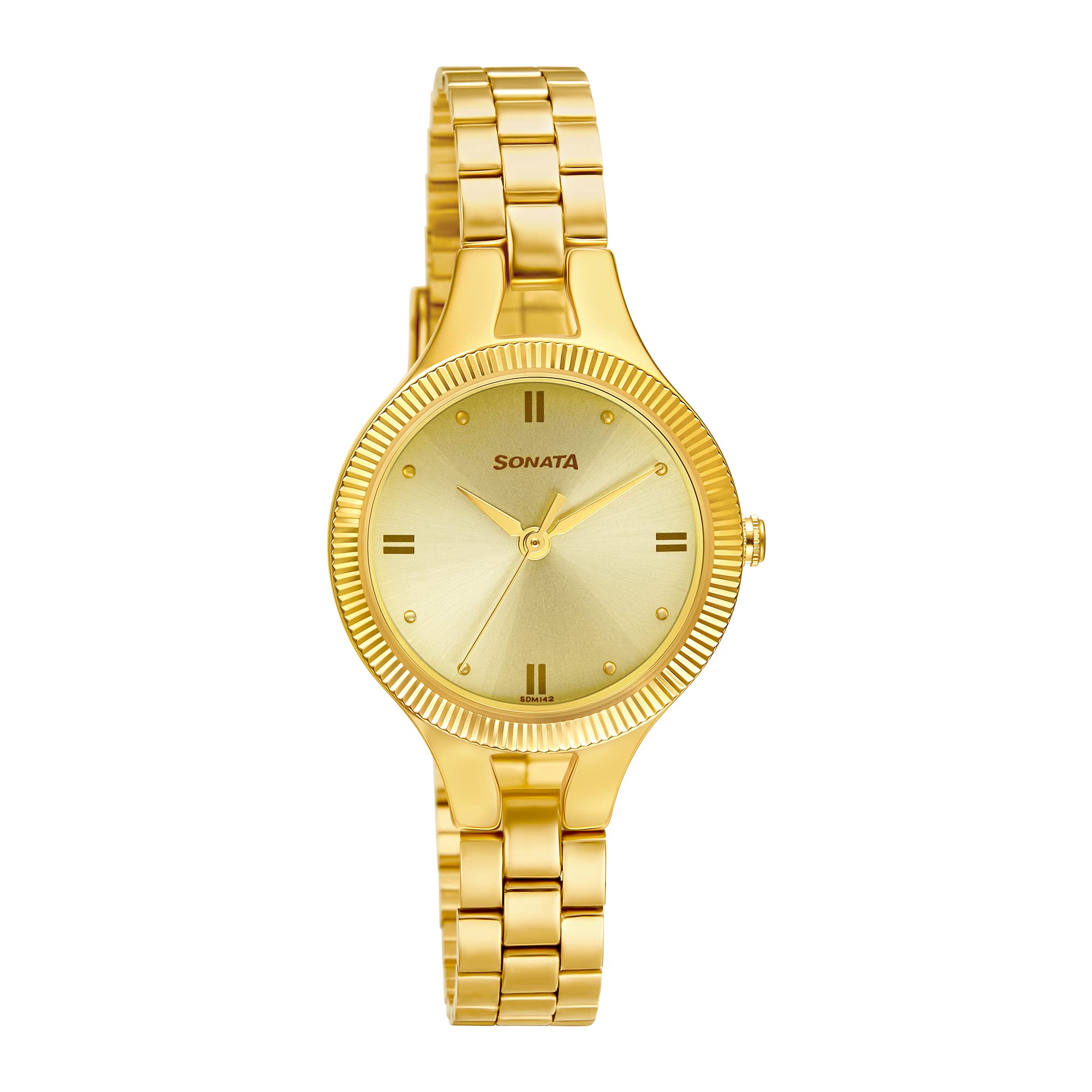Sonata Gold Edit Champagne Dial Women Watch with Stainless Steel Strap-NS8177YM01 (B09CK9FZRH) Amazon Price History, Amazon Price Tracker
