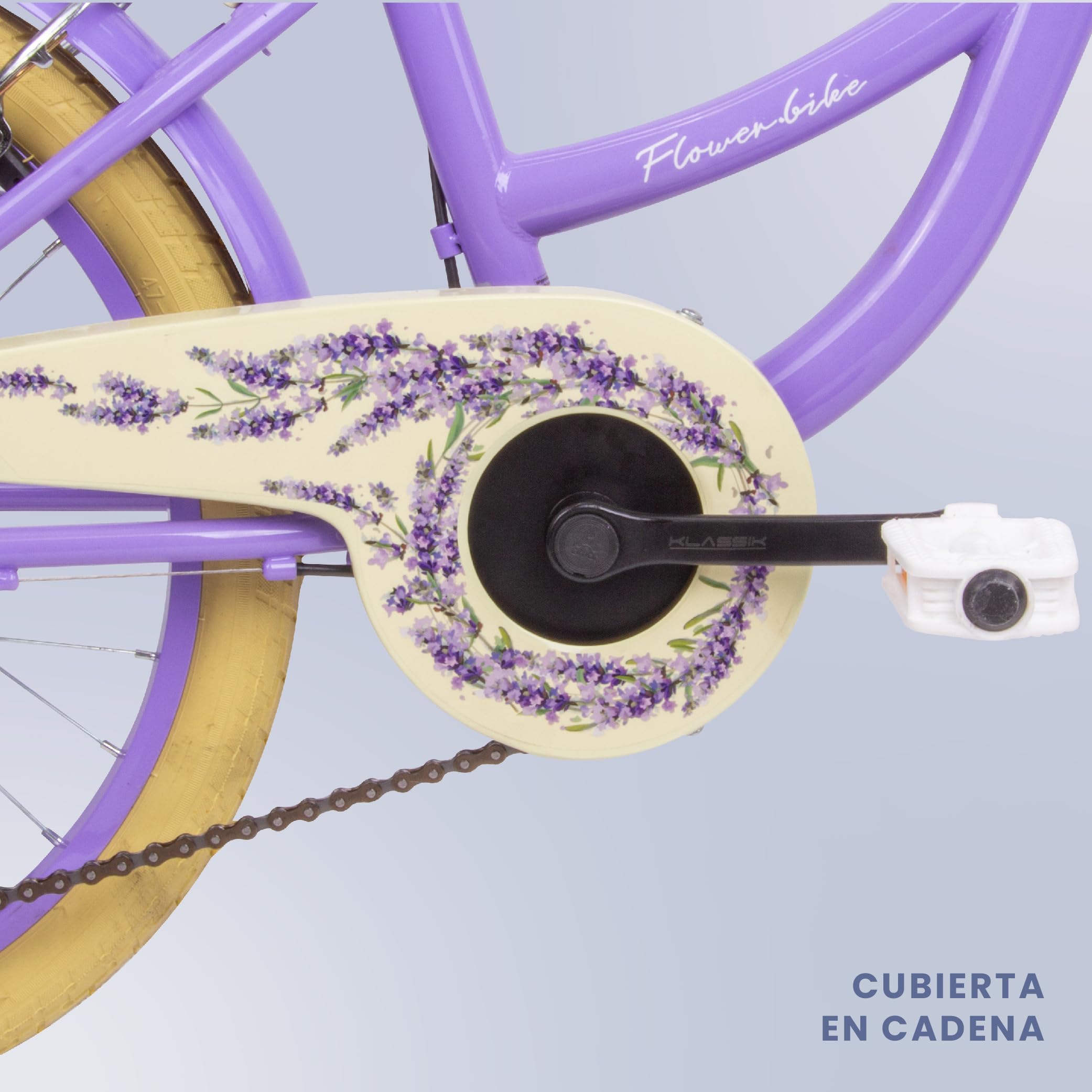 Bicicleta para niñas Flower Bike, tamaño de Rueda 20 Pulgadas, de 6 a 10 años, de 6 velocidades Shimano, de Altura Ajustable