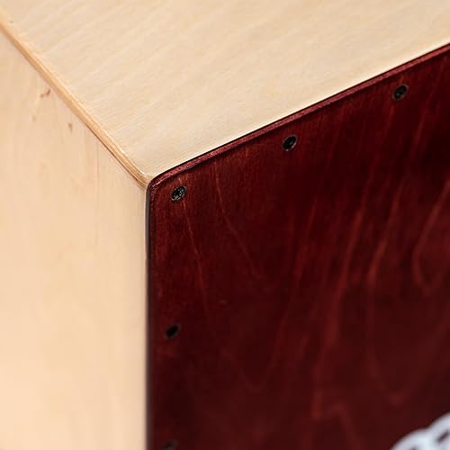 Vista 7 de Jam Cajon - Caja de tambor con caja y tono bajo para música acústica, fabricado en Europa, madera de abedul báltico, toca con tus manos, 2 años
