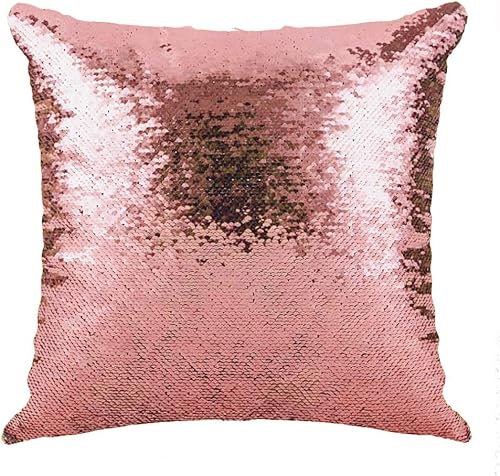 Miniatura 4 de Funda de almohada de lentejuelas con foto y texto, imagen oculta, regalo personalizado único para amigos, familia, mascotas, lentejuelas rosadas