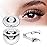 QUEWEL 2 Pair Magnetic Eyelashes Reusable Magnetic Eyelashes with Applicator No Glue Needed Eyelashes Natural Look Lash Clusters Kit Easy to Wear and Remove(B+D03)