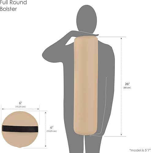 Miniatura 8 de EARTHLITE Almohada redonda completa  Cojín de masaje duradero, tapicería 100% PU con asa de correacalidad profesional para mesa de masajealivio del
