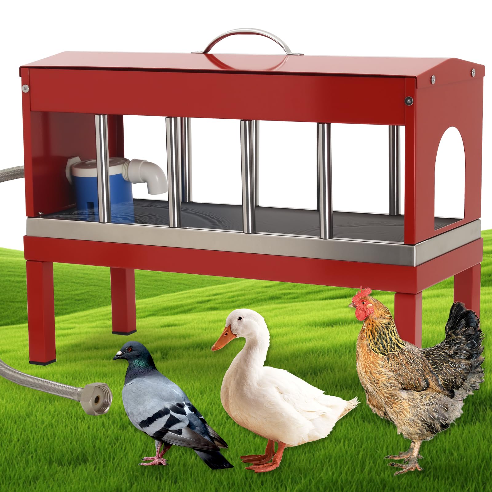 11 window stainless float valve waterer