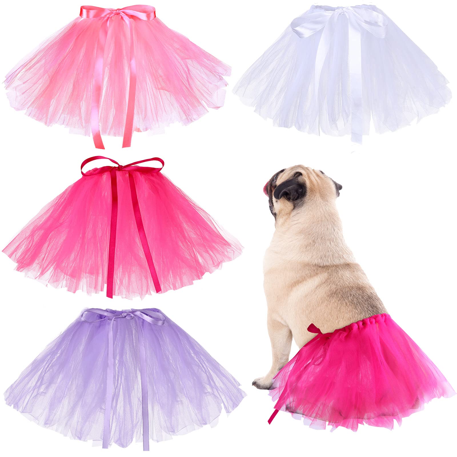 Tweed Hundekleid Prinzessinnen-Outfit Für Kleine Hunde – Rosa, Größe XS