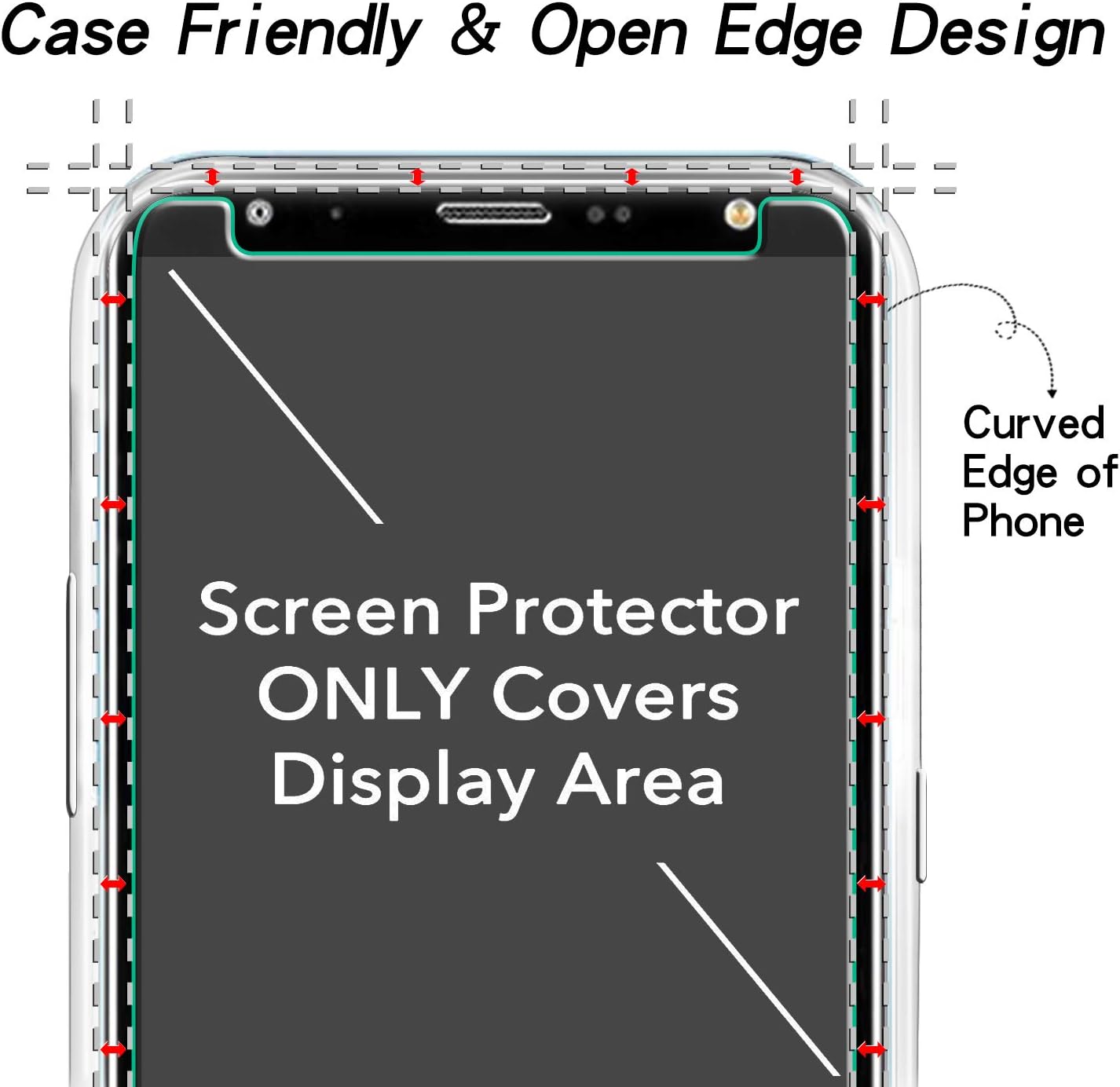 KATIN [2-Pack] Screen Protector For LG K40, LG K12 Plus, LG X4 Tempered Glass No-Bubble, 9H Hardness, Easy to Install