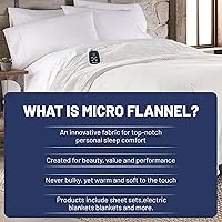 Vista 8 de Thermee Manta térmica de micro franela ultra terciopelo, manta eléctrica de 10 ajustes, tamaño matrimonial, manta de calefacción programable, manta