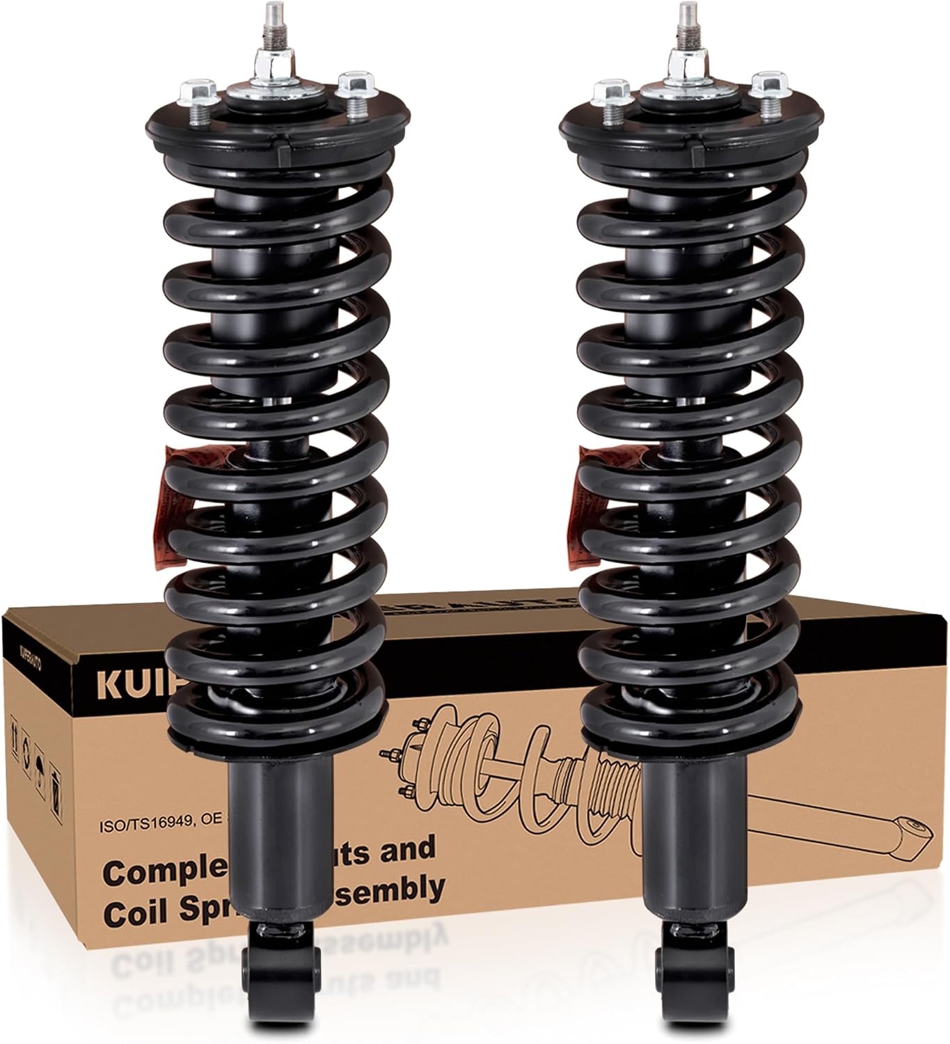 KUIPERAUTO Front & Rear Suspension Strut Assembly Set – Compatible With Chevy GMC K1500 K2500 1988-1999 (Set Of 4, LH+RH)