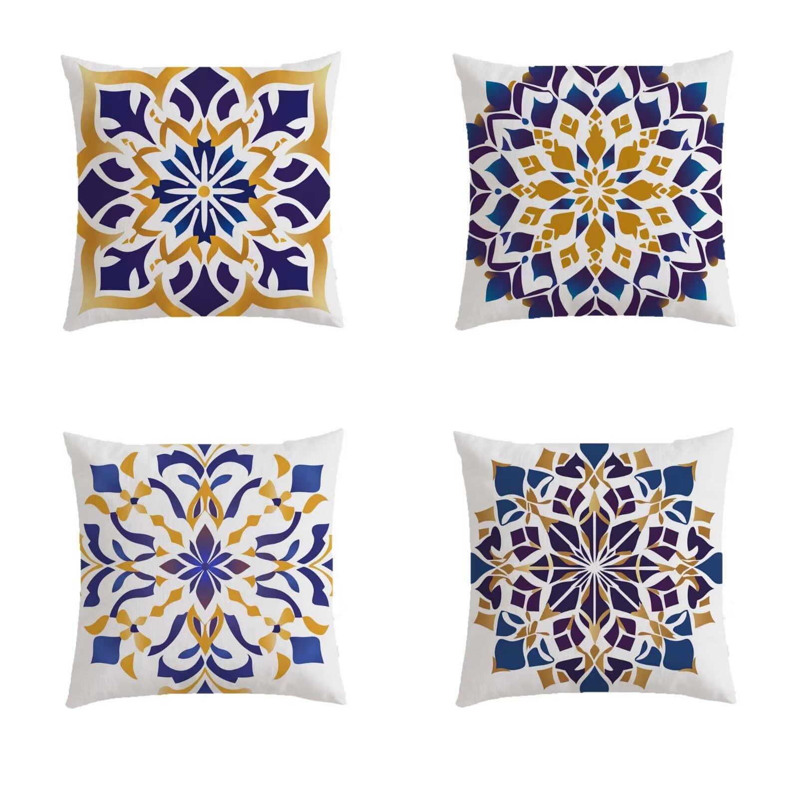 Housse coussin exterieur bleu marine 40x40cm impermeable pour renover un salon de jardin