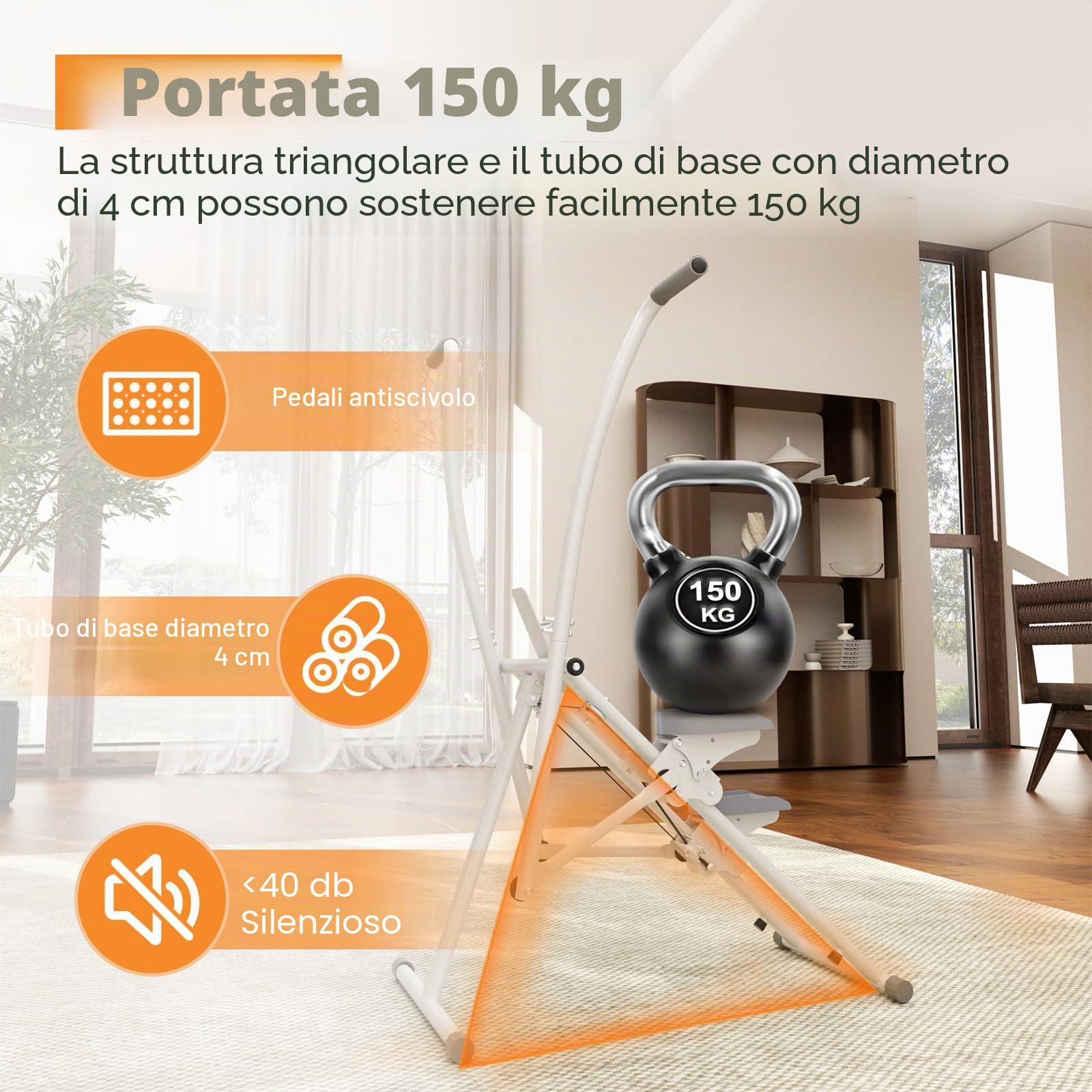 Macchina da arrampicata Stair Stepper per la casa, per crostrainer, per scale pieghevoli, con monitor LCD, manubrio, pedali regolabili, supporto per telefono, per uso domestico, ufficio, cardio