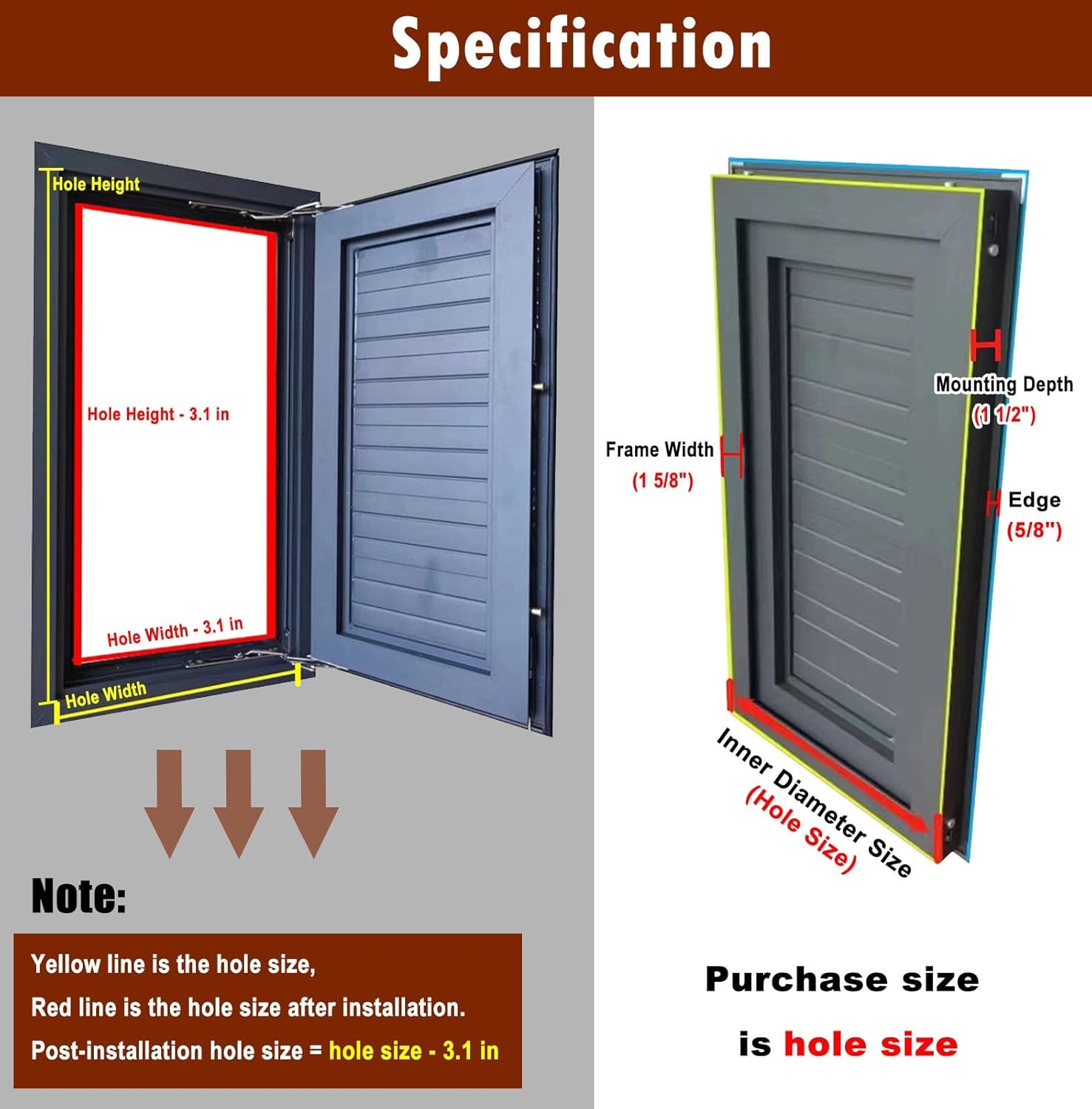 Waterproof Aluminum Access Panel, Lockable Concealed Heavy-Duty Access Door for Indoor/Outdoor Use, Ideal for Plumbing, HVAC, and Crawl Space (Gray, 20x22in)