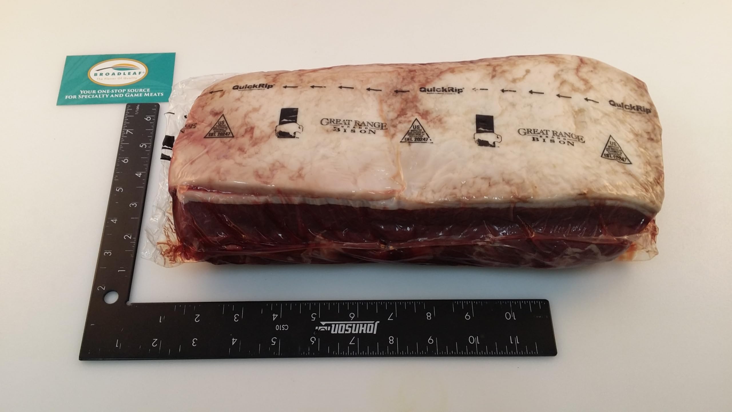Great Range American Bison New York Striploin, Avg 6 lb Each, 3 Count, Avg 18 lb Case, Frozen Grass-Fed Free-Range All-Natural USA Bison, Premium Cut for Grilling, Carving, and Fine Dining Menus